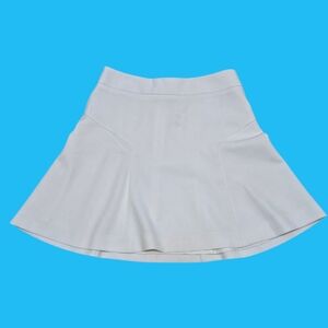 NWT Express 18" White Skirt Flared, Size 8, Polyester/Spandex Blend
